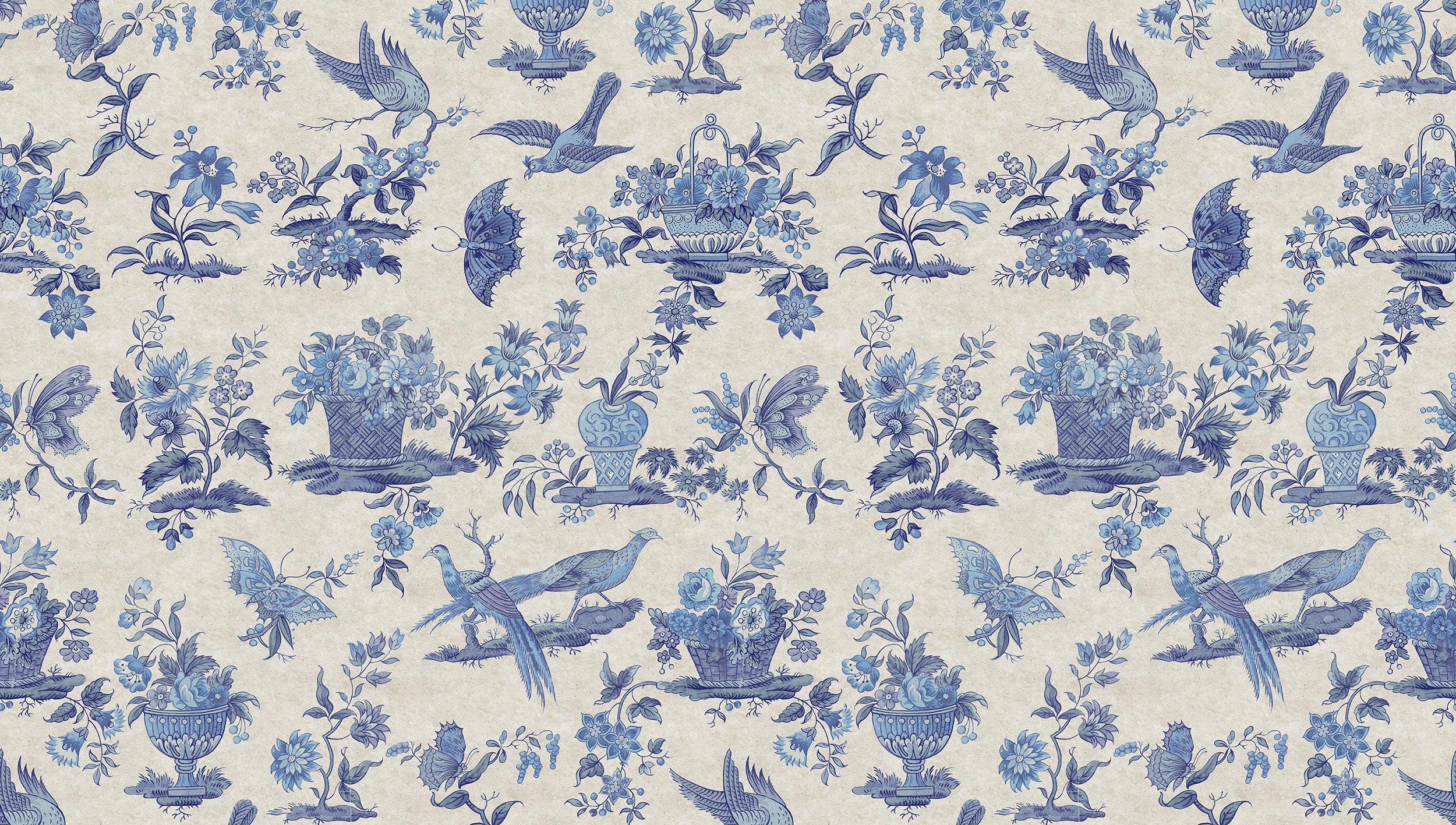 Papier peint Bleu impérial