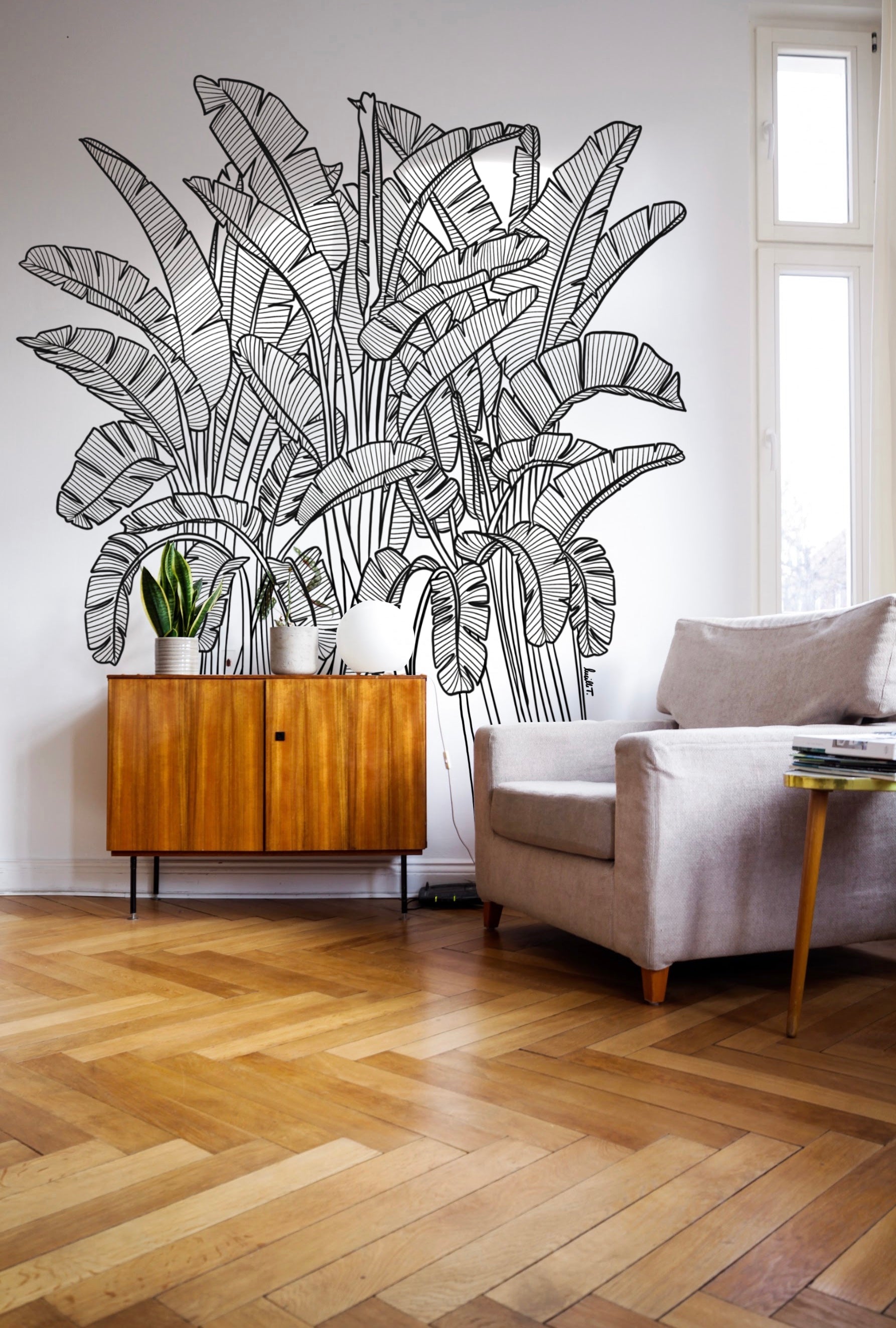 Papier peint Bananier