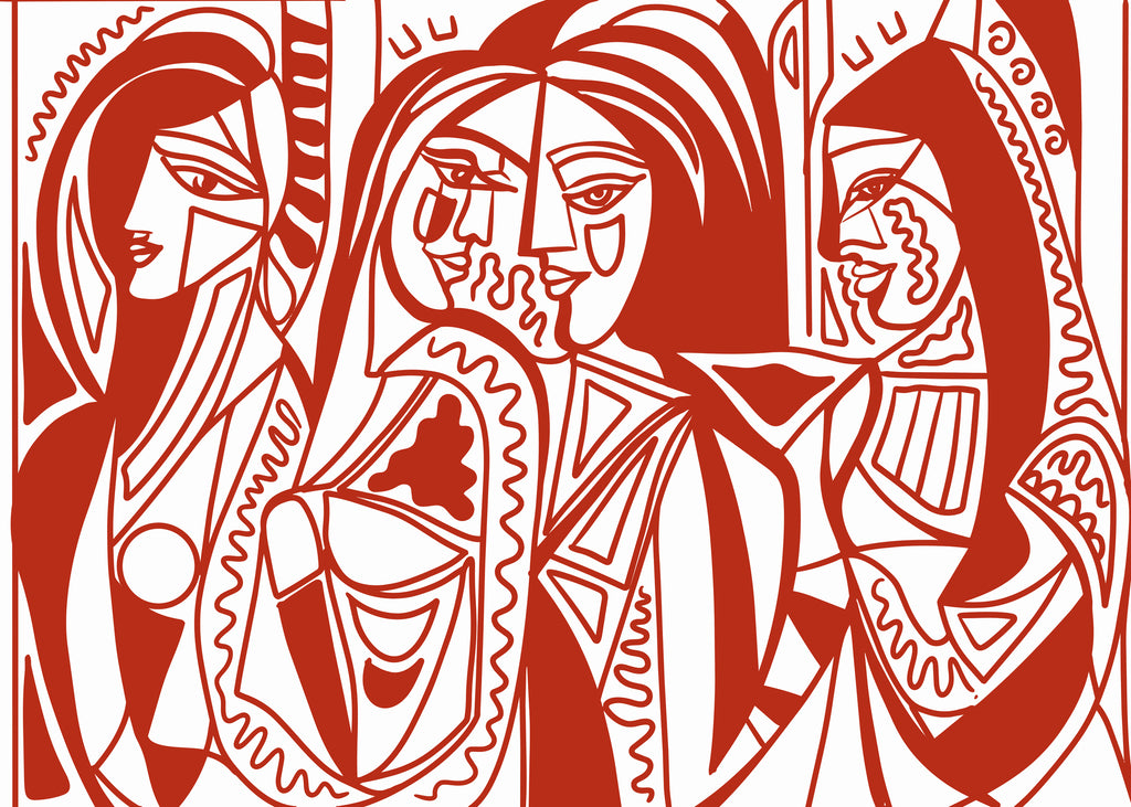 Papier peint Femmes et facettes