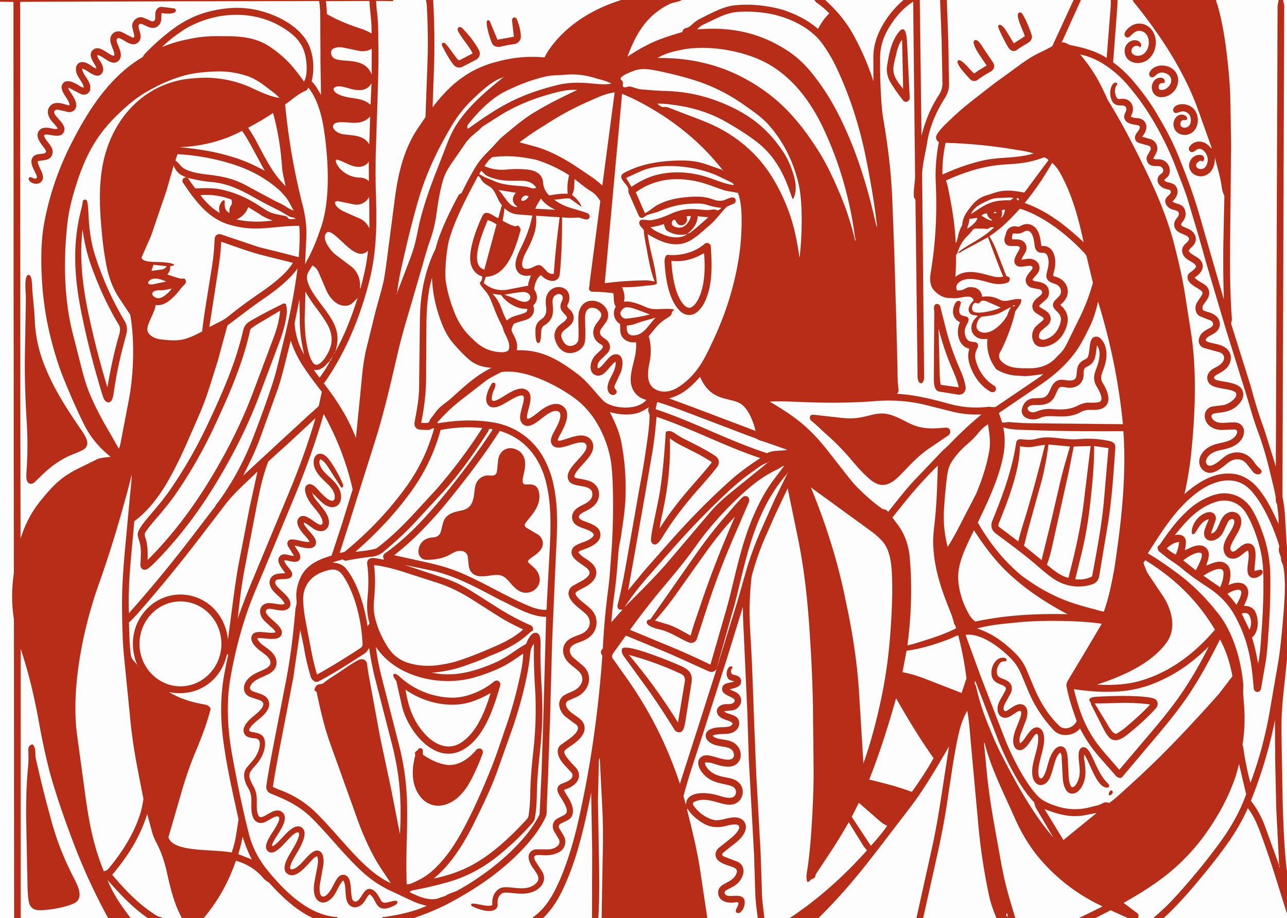 Papier peint Femmes et facettes