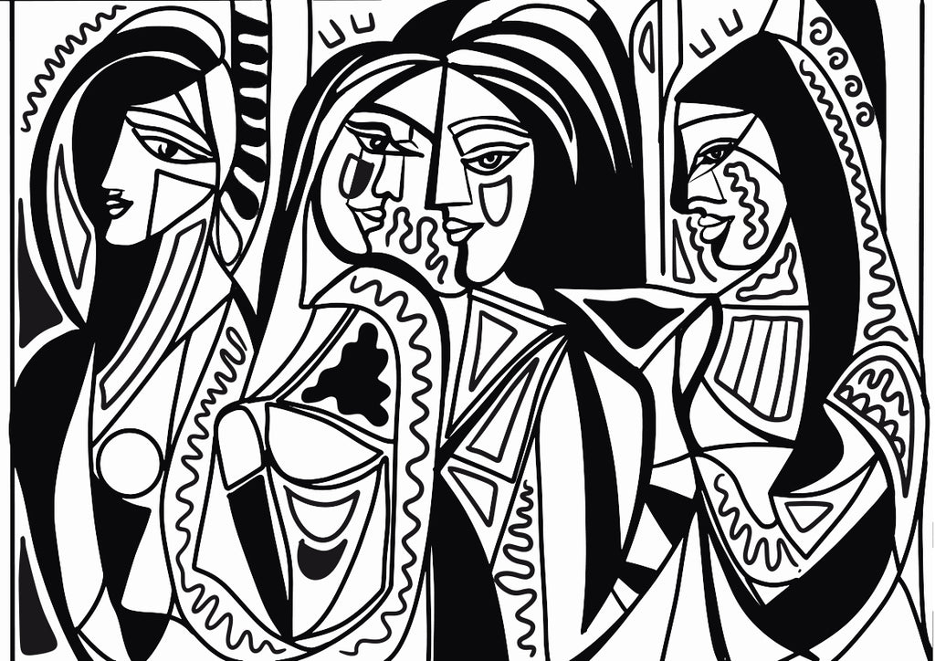 Papier peint Femmes et facettes