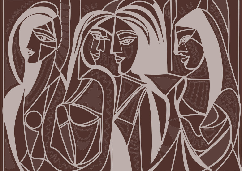 Papier peint Femmes et facettes