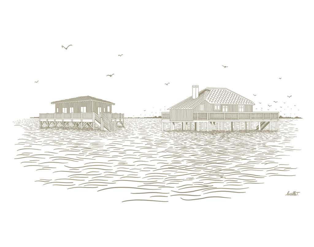 Papier peint Cabanes Tchanquées