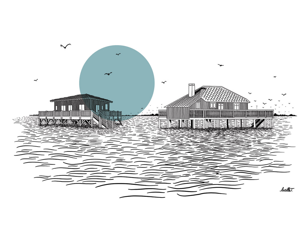 Papier peint Cabanes Tchanquées