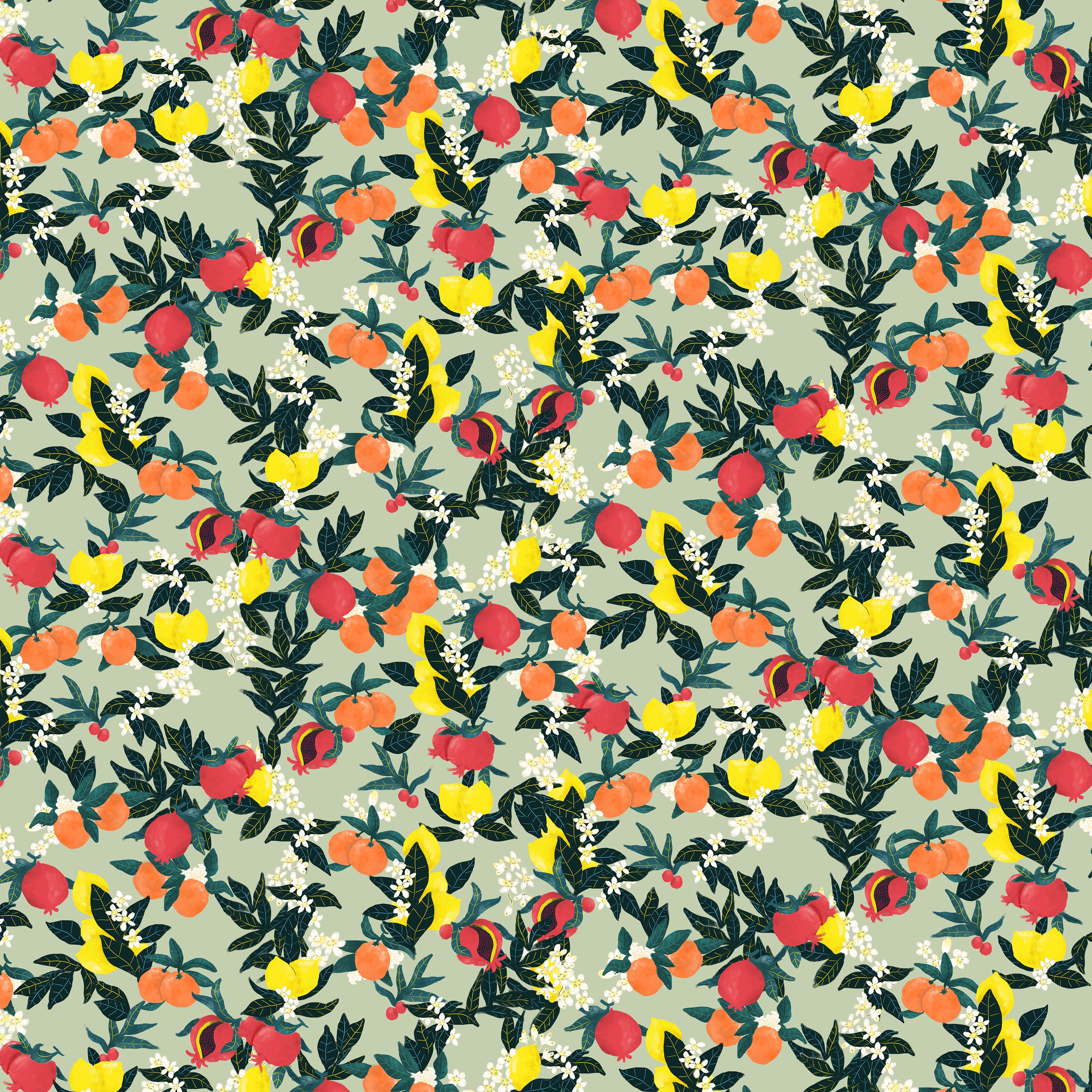 Papier peint panoramique Agrumes