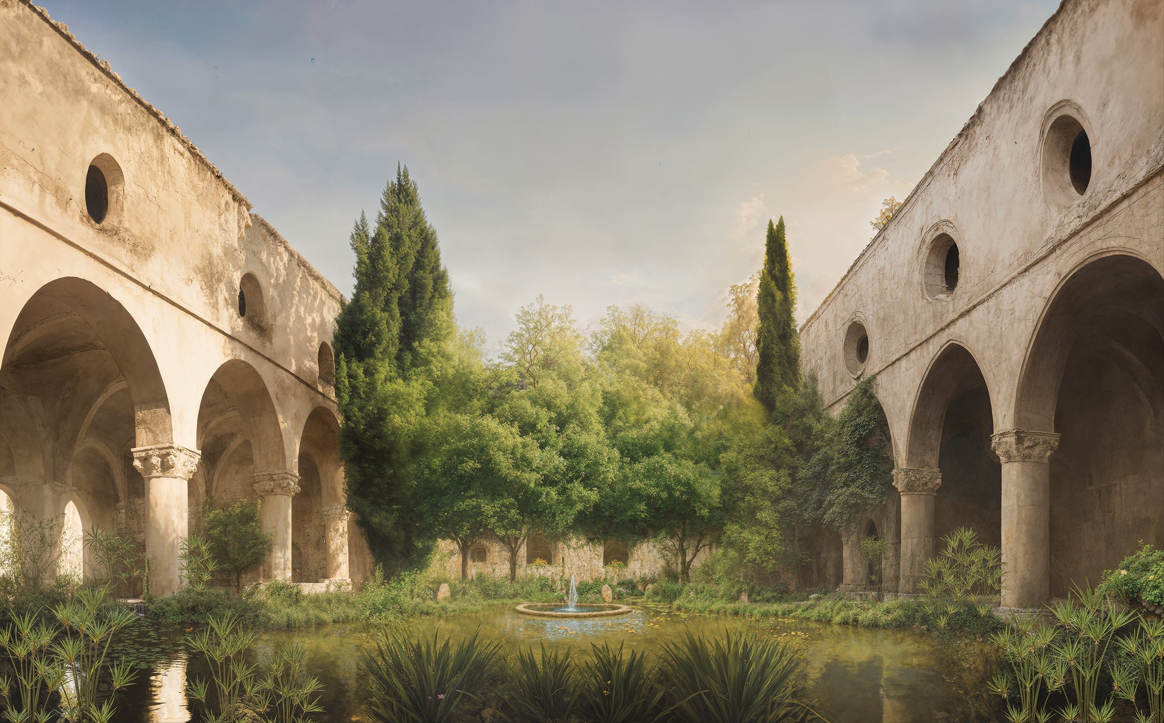 Papier peint panoramique Le jardin aux pommes d'or