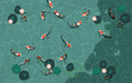 Papier peint panoramique Koi