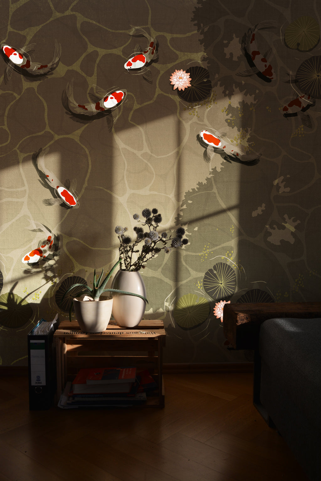 Papier peint panoramique Koi