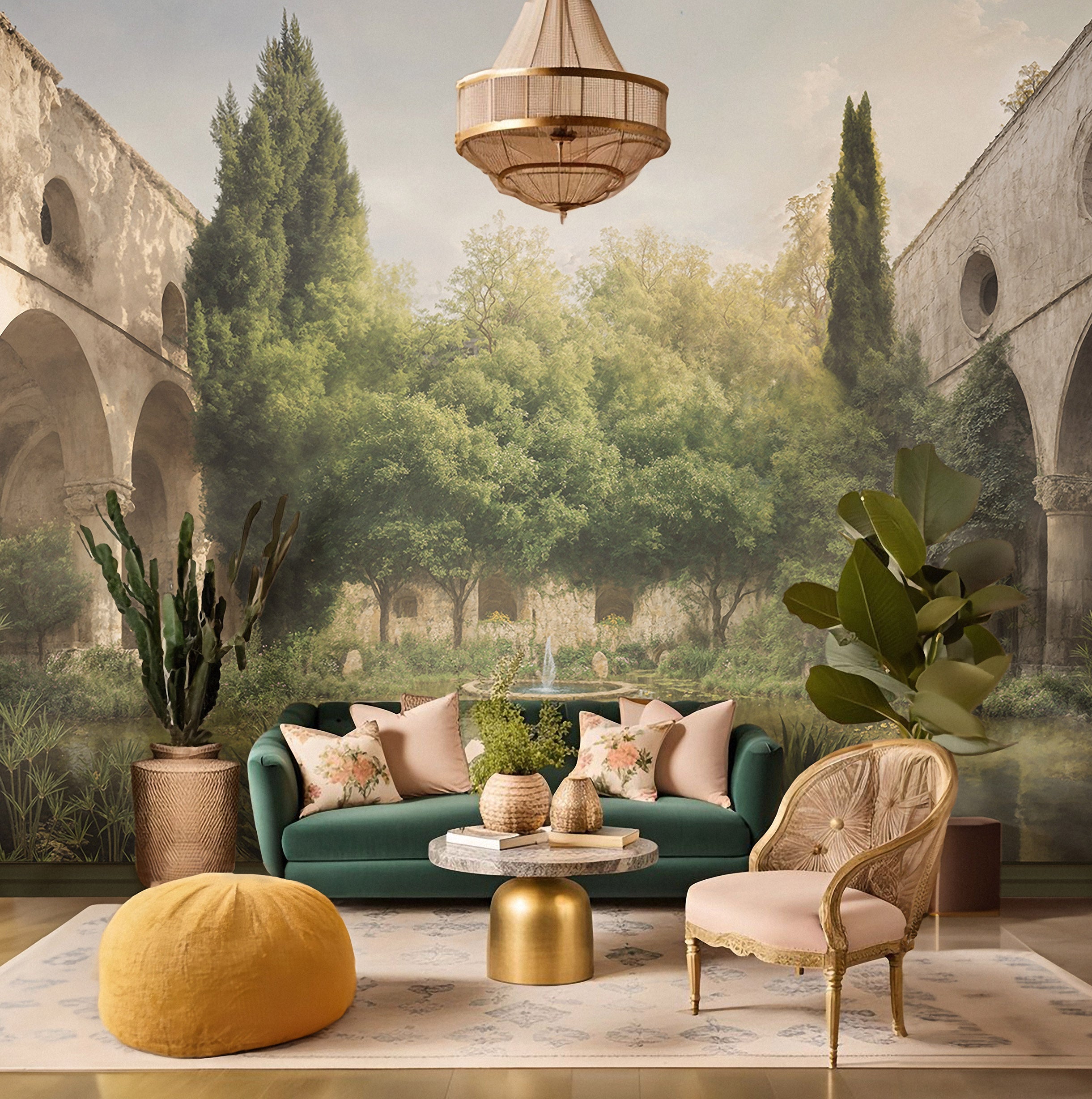 Papier peint panoramique Le jardin aux pommes d'or