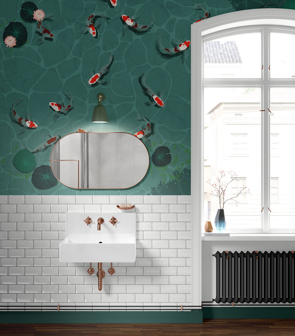 Papier peint panoramique Koi