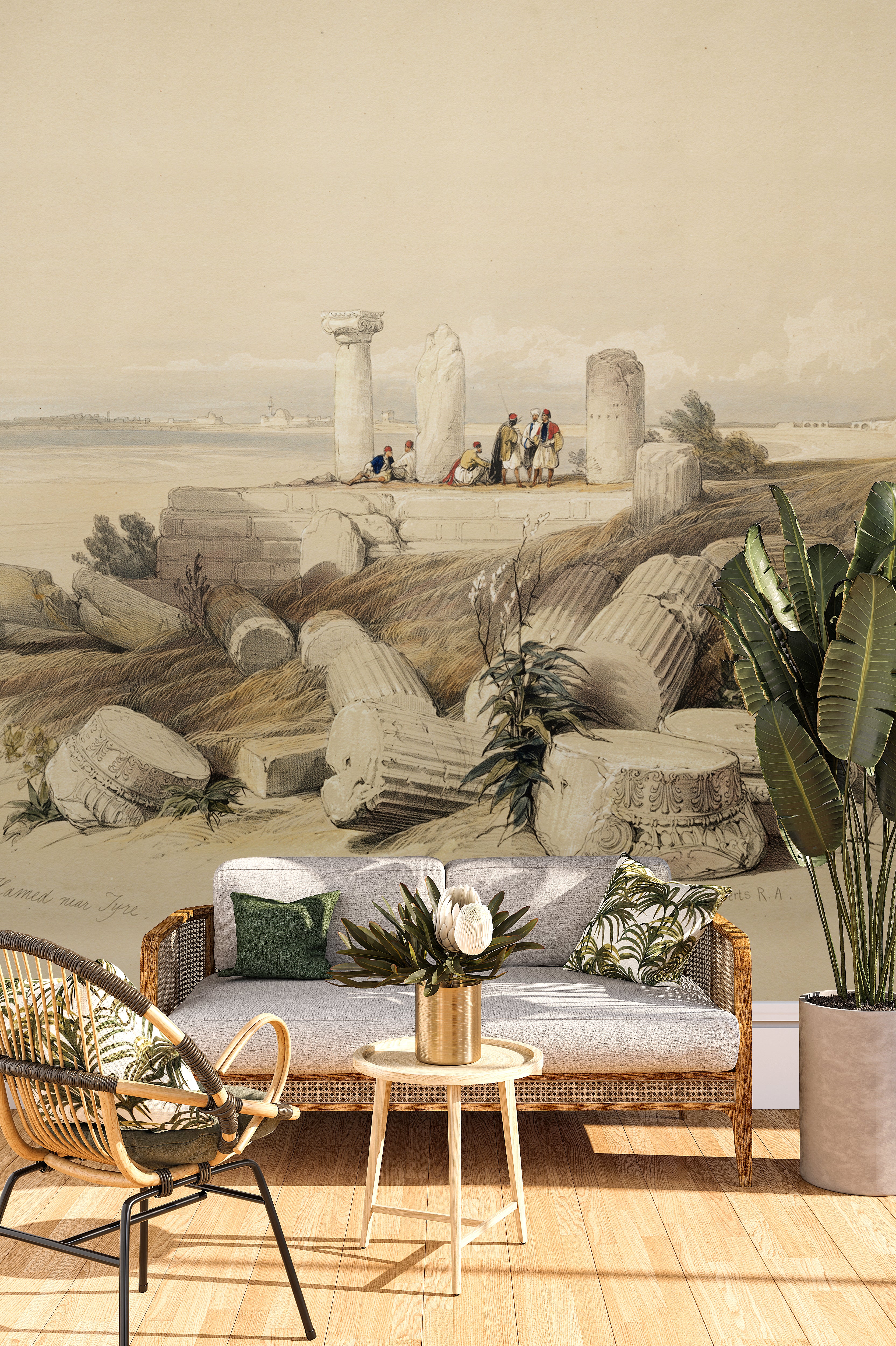 Papier peint panoramique Ruins called Omelhamed