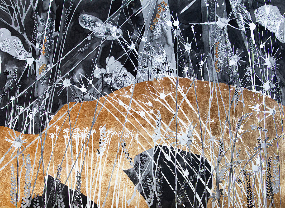 Papier peint panoramique Herbes Folles