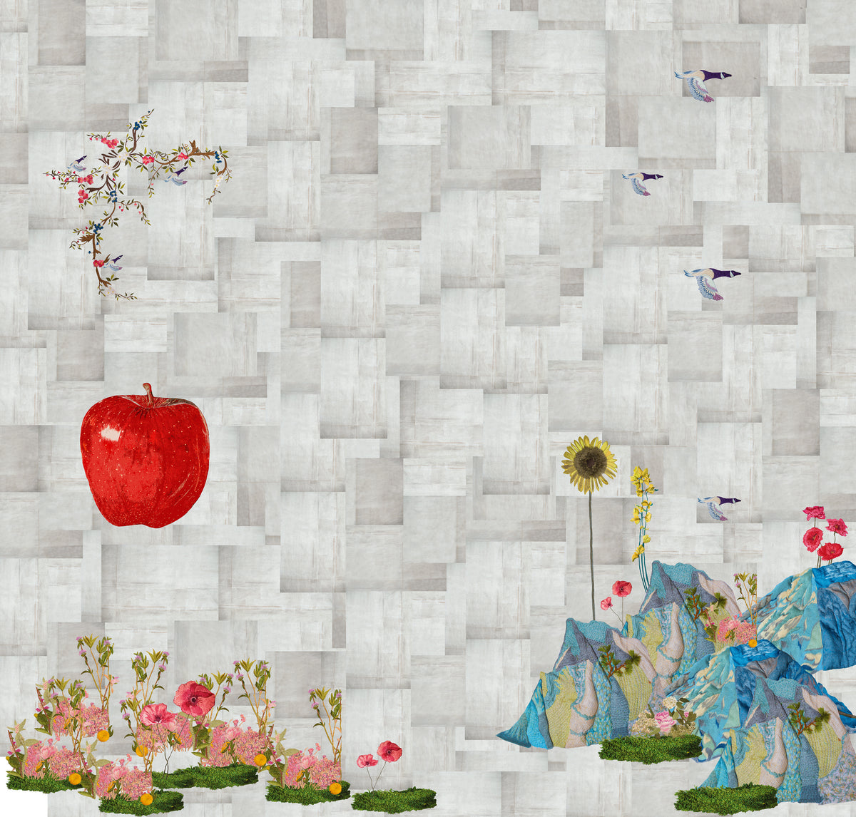 Papier peint panoramique Hills are alive apple