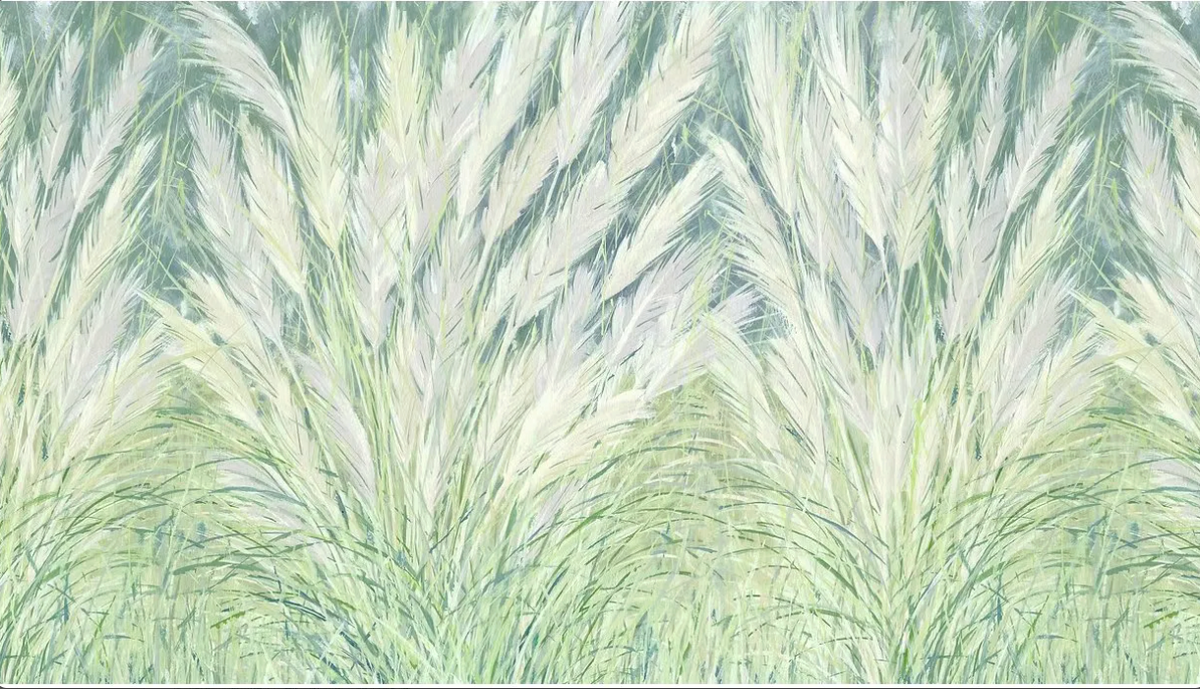 Papier peint panoramique Pampas bloom