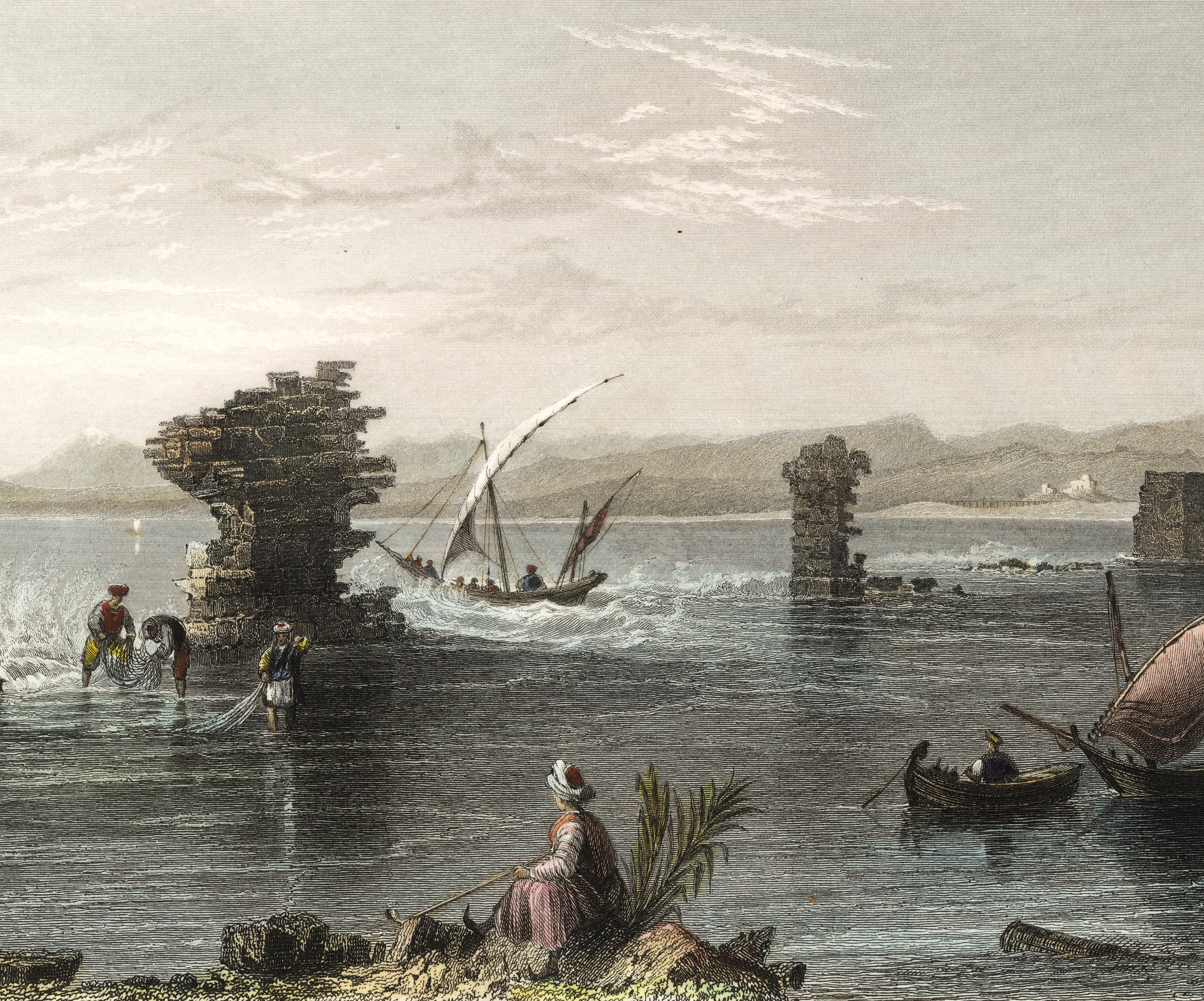 Papier peint panoramique Remains of the Port of Tyr