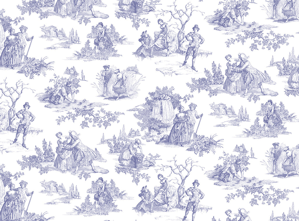 Papier peint toile de jouy Bagatelle