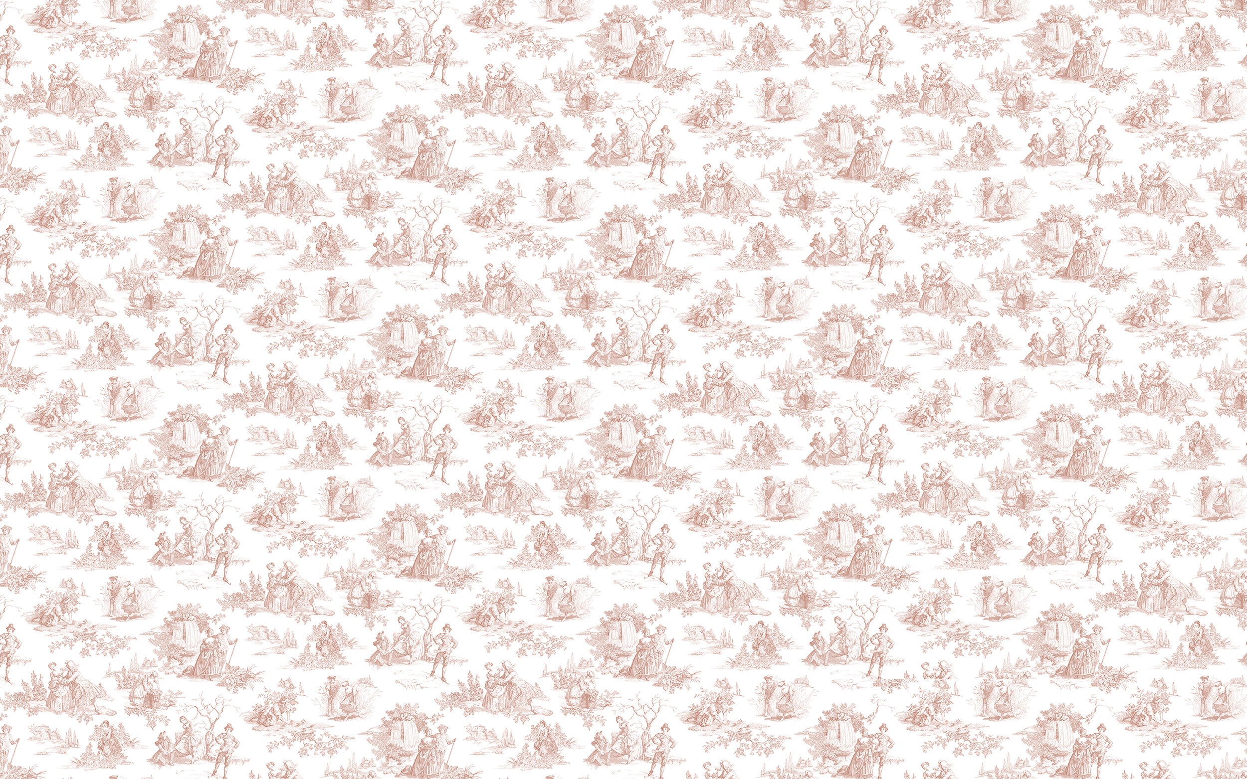 Papier peint toile de jouy Bagatelle