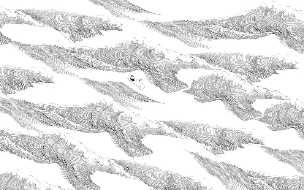 Papier peint panoramique Vague